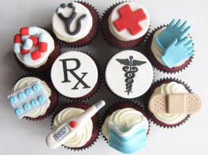 Doctor Themed Cupcakes